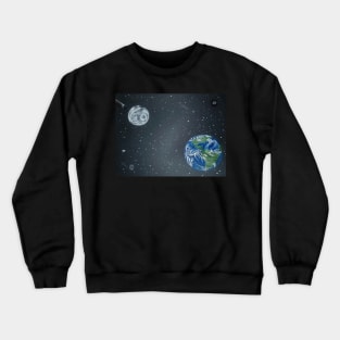 Earth in the corner pocket Crewneck Sweatshirt